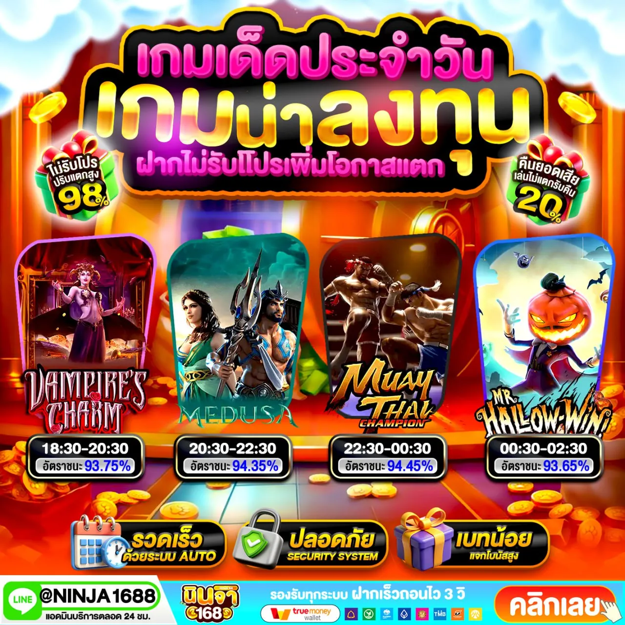 นินจา168 เครดิตฟรี 50